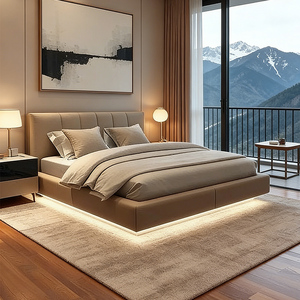 طقم أثاث فندقي تجاري سرير بلوح رأس كبير الحجم سرير فندقي فاخر أثاث فندقي جلدي مجموعات غرف نوم فندقية 5 نجوم - Product Image 2