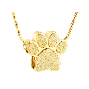 Collar con Urna para Mascotas, Diseño Clásico Moderno, de Acero Inoxidable, con Huella de Pata, Mini Recuerdo Ecológico para Gatos/Perros/Animales Pequeños, Venta al Por Mayor - Product Image 2