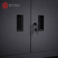 Armoire à outils mobile avec tiroir et portes doubles, chariot à outils en acier verrouillable sur roulettes pour l'organisation du rangement dans le garage et l'atelier