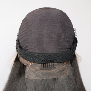 Perruques en cheveux humains bruts transparents 13x6, perruques brésiliennes naturelles en cheveux vierges avec cuticules alignées, perruques lisses avec dentelle frontale - Product Image 6