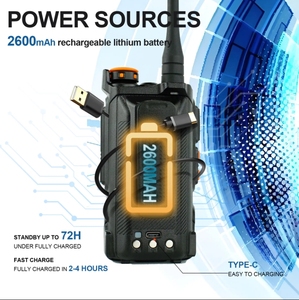 Bán buôn Baofeng BF UV K68 Walkie Talkie,5 Wát AM hàng không đa ban nhạc mã hóa giọng nói Tần số không dây thời tiết đài phát thanh - Product Image 4