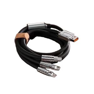 3 in 1 6A cavo magnetico di ricarica rapida <span class=keywords><strong>Micro</strong></span> <span class=keywords><strong>USB</strong></span> tipo <span class=keywords><strong>C</strong></span> <span class=keywords><strong>Kabel</strong></span> con luce per telefono iOS e stampante 5A corrente - Product Image 1