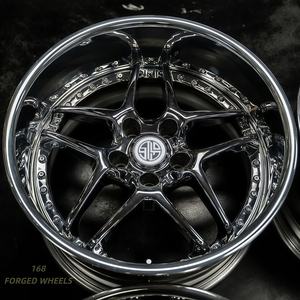 168 Özelleştirilmiş 2 Parçalı Parlak Dövme Alaşım Jant Gümüş Kaplama ve İçbükey Tasarım Boyutları 5x114.3 5x120 6x139.7 bmw Z3 G80 için - Product Image 1