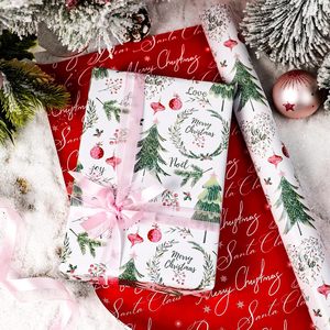 Christmas <b>Wrapping</b> <b>Paper</b> Reversible Green Tree Red Berries 17 In X 32.8 Ft Gift Craft Packaging <b>Paper</b> - Product Image 2