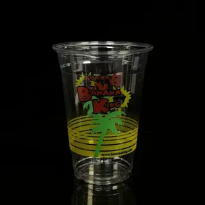 8 9 10 12 16 20 24 32 Oz Custom Printed Disposable Clear Plastic Cups Water Ice Coffee Wine Beer Milkshake Smoothie Cup