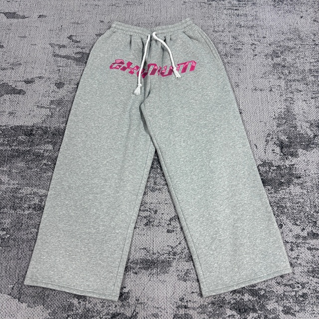 MP670 High Waist Straight Leg Eco-Friendly Breathable Fleece Drawstring Casual Embroidered Logo Winter Jogger Trousers Men