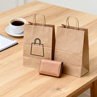 Sacs en papier kraft écologiques et recyclables pour la farine, avec logo personnalisé imprimé, design à fond carré, poignée en corde de coton, vente en gros