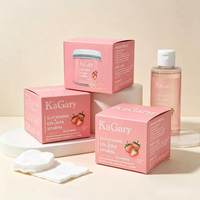 Boîte d'emballage cosmétique de luxe personnalisée OEM rose mat avec motifs en relief, double insert premium pour les soins de la peau
