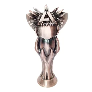 2024 trofeo di alta qualità e Design speciale realizzato in argento e metallo personalizzato qualsiasi Logo forma di grandi dimensioni in metallo premio trofei