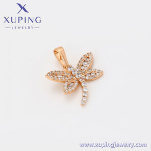 X000010832 xuping Perhiasan Gaya Amerika Latin Gratis Ongkir Bentuk Capung Populer Warna Emas 18K Liontin - Product Image 6