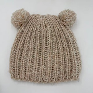<span class=keywords><strong>Bonnet</strong></span> pour <span class=keywords><strong>femme</strong></span> avec double <span class=keywords><strong>pompon</strong></span> mignon - <span class=keywords><strong>Bonnet</strong></span> d'hiver en tricot côtelé doux avec fil scintillant - Product Image 2