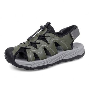 Sandalias Deportivas de Cuero para Hombre para Exteriores |   Zapatos de Senderismo y Vadeo de Talla Grande para Verano |   Sandalias de Playa Duraderas y Antideslizantes para Hombre - Product Image 5