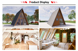 מבנה בצורת משולש בקתת קטן בית משולש יוקרה פרפאב מודולרי בית מסגרת מגורים מגורים - Product Image 3