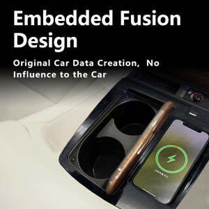 Chargeur sans fil pour voiture pour Toyota Alphard série 30 2015 2016 2017 2018 2019 2020 Accessoires Plaque de charge rapide pour téléphone 15W Adaptateur - Product Image 4