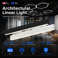 Lumière linéaire architecturale LED de 4 pieds et 30 W en acier, suspendue, pour centre commercial personnalisé, concessionnaire automobile 4S et garage