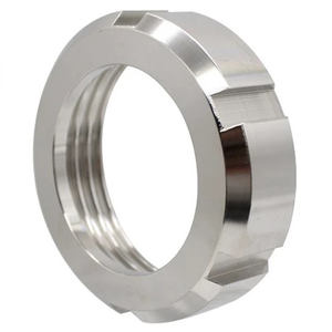 4/6スロットラウンドナットODM/OEM六角形ナット304/316Lステンレス鋼SMS DIN IDF RJT 3A生理用パイプ継手ユニオン食品グレード - Product Image 2