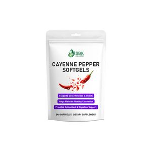 Cápsulas Blandas de Pimienta de Cayena Natural de Alta Calidad, Favorecen la Salud Ósea, Estimulan el Metabolismo, Suplemento Herbal - Product Image 1