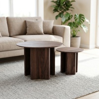 Table basse de haute qualité au design moderne, facile à nettoyer, table basse minimaliste de forme ronde pour le salon