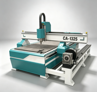 Routeur CNC multifonctionnel 4 axes à tête unique avec axe rotatif, gravure 2D et 3D pour pièces en bois cylindriques et plates