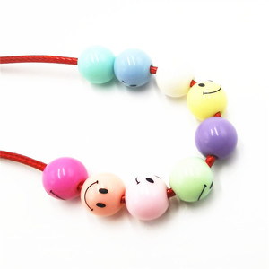 Cuentas acrílicas de 10 mm, redondas, con cara sonriente, de colores mixtos, sueltas, para la fabricación de joyas. - Product Image 4