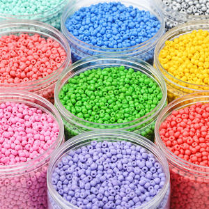 Perles de verre rondes de marque JC en gros d'usine, accessoires de bijouterie DIY, perles de graines colorées en vrac 2mm 3mm 4mm 30g pour la fabrication de bijoux - Product Image 3
