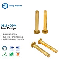 Rivets plats en laiton massif de 3 mm à 8 mm, finition brillante, certifiés CE, pour l'industrie automobile, quincaillerie, service OEM