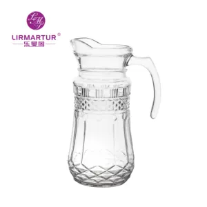 Glaswerk Livenza jarra para agua jarra de vidrio con tapa, volumen: 1,5  litros, tapa hermética, vidrio de borosilicato