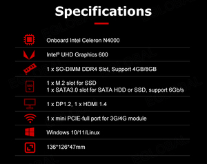 AES-NI Không Quạt Mới Nhất Máy Tính Mini PfSense Tường Lửa Với I225-V 4 Trong Điện Thoại Ce-Leron N4000 Thiết Bị Bộ Định Tuyến VPN 2.5Gbe Máy Tính Công Nghiệp - Product Image 3