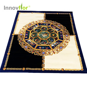 Arancione Blu Naturale 5x8 Shag <span class=keywords><strong>Tappeti</strong></span> <span class=keywords><strong>Tappeti</strong></span> E <span class=keywords><strong>Tappeti</strong></span> Soggiorno di Lusso In Oro di Alta-qualità Commerciale logo Mat Per Aula - Product Image 2