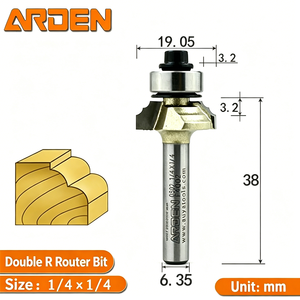 Taiwan Yaden Woodworking Router Bit Double R <b>Edge</b> Forming 0802 Table <b>Edge</b> Trimming Decorative Milling <b>Cutter</b> 1/2 Shank Carbide - Product Image 3