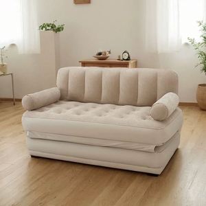 Pull-Out Single Folding Air <b>Sofa</b> Chair Portable Outdoor <b>Inflatable</b> Lounger Home Use Foldable Massage for Bedroom Living Room - Product Image 4