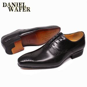 Chaussures Oxford en cuir véritable faites à la main pour homme, chaussures de mariage, de fête, de bureau - Product Image 4