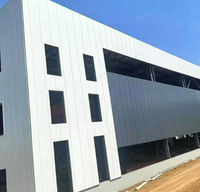 Panneaux muraux extérieurs d'usine en structure métallique avec panneaux sandwich en laine de roche à bords en polyuréthane