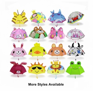 Semi-<b>Automatic</b> Eco-Friendly Safety Design Kid <b>Umbrella</b> Character 3D Kid Cartoon Rain <b>Umbrella</b> - Product Image 2