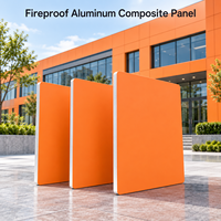 Panneau composite en aluminium ignifuge de 5 mm en argent brossé pour revêtement de hall d'ascenseur