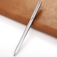 Bolígrafo de Metal personalizado de lujo, 0,7mm de ancho de escritura, logotipo personalizado, diseño elegante de giro de Metal