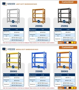 Étagères de garage robustes personnalisées, étagère de rangement à 4 niveaux, étagères empilables en métal sans boulons - Product Image 4