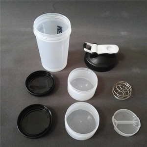 Wholesale Custom 500ml Plastic Sport Gym <strong>Protein</strong> Shaker 3 Layers New Design Water for Blender Bottle Hot <strong>Cheap</strong> <strong>Shake</strong> for Ball - Product Image 2