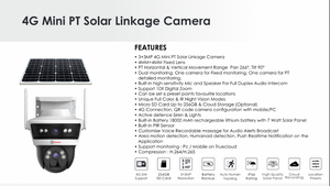 4G Mini PT Solar Security Camera Dual Lens 360° Pan Rotation Fixed Lens AI Outdoor <b>Wireless</b> <b>CCTV</b> Camera - Product Image 3