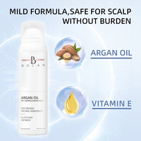 Poudre de spray de shampooing sec écologique à faible quantité minimale de commande Tous les types de cheveux Contrôle de l'huile Marque privée Huile d'argan bio Spray pour cheveux moelleux Shampooing sec