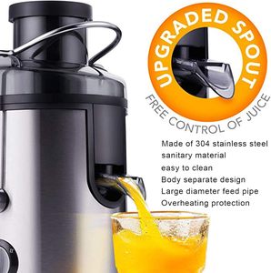 Extracteur de jus électrique en acier inoxydable à mastication, auto-nettoyant, fonction inversée, capacité 1L, 4 lames, moteur silencieux, usage domestique, deux tasses - Product Image 5