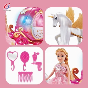 Chengji Beautiful Gifts Plastic Princess Doll Electric pink Pumkpin <strong>Horse</strong> <strong>and</strong> <strong>Carriage</strong> <strong>Toy</strong> with Light <strong>and</strong> Music - Product Image 4