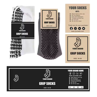 Chaussettes de sport personnalisées pour femmes, mi-mollet, dégradées, antidérapantes, pour le yoga et la course, collection Printemps-Été