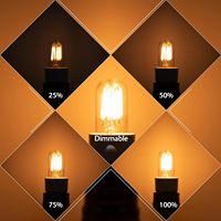 40W Équivalent Mini T20 LED Candélabres Ampoules Dimmable Blanc Chaud 2200K pour Hotte de Gamme Lampes de Chevet Jardin E12/E14 Verre