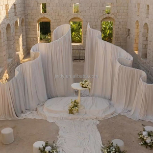 Arco de Metal Blanco con Ondas para Decoración de Bodas, Telón de Fondo con Cortinas para Celebraciones y Ceremonias - Product Image 3