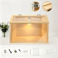 Cage multifonctionnelle de luxe moderne en bois pour petits animaux, avec un design solide, pour hamsters, reptiles, poulets, cochons d'Inde