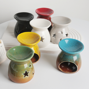 Mini Bruciatore per Cera in Ceramica per Candele Tealight Brucia <span class=keywords><strong>Essenze</strong></span> ad Olio Essenziale <span class=keywords><strong>Diffusore</strong></span> di Aromaterapia per Casa e Camera da Letto - Product Image 4