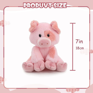ตุ๊กตาหมูสีชมพูน่ารักขนฟู 8590 ตัว นั่งได้ หน้าตาน่ากอด ของขวัญสำหรับเด็กในวันเกิดและคริสต์มาส - Product Image 4