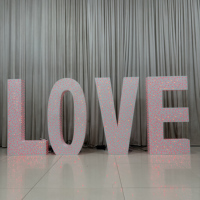 Décorations de fête et de vacances personnalisées, lettres LOVE lumineuses à LED, grandes tentures lumineuses, fournitures de décoration de scène de mariage