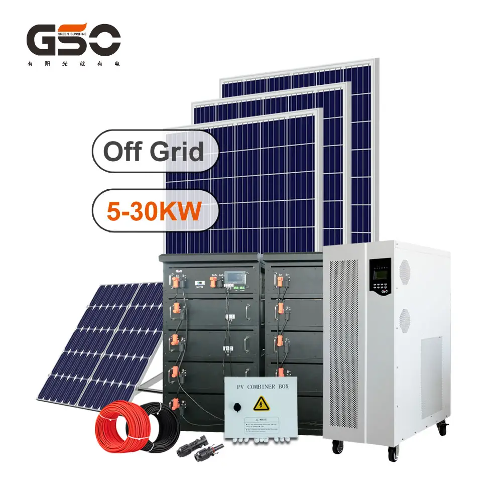 Nuovo prodotto di energia rinnovabile AC 10KW 15KW 20KW 30KW completo sistema di energia solare fotovoltaico costo di energia solare a casa